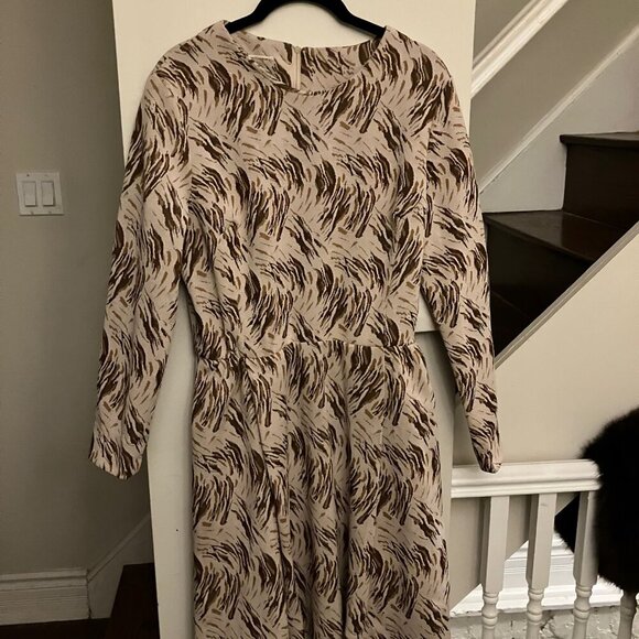 Vintage Abstract Animal Print Dress - Picture 2 of 6